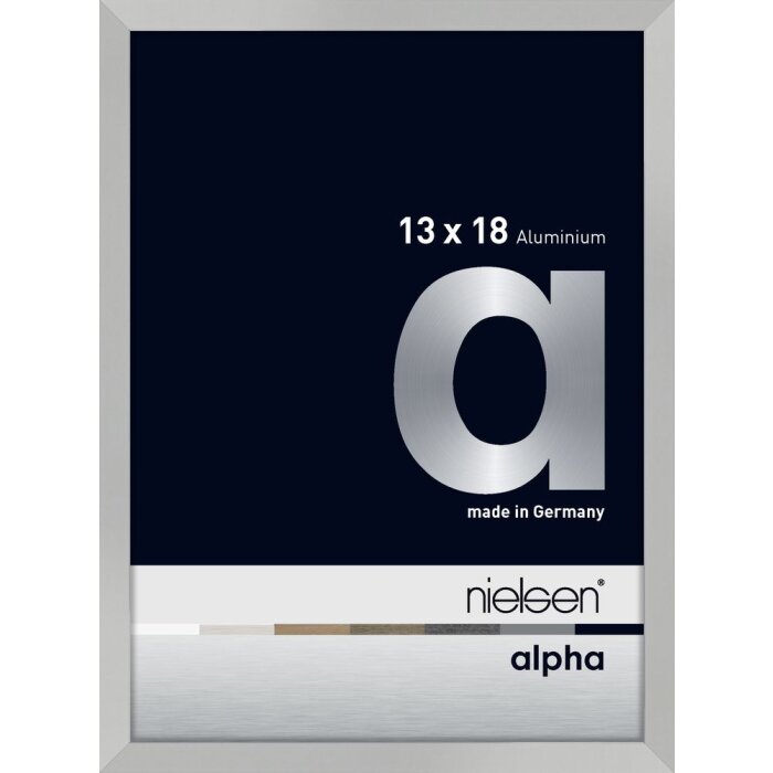 Алюмінієва фоторамка Nielsen Alpha 13x18 см сріблясто-матова
