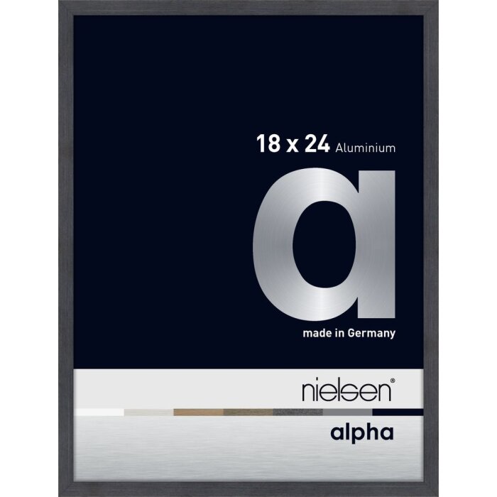 Алюмінієва фоторамка Nielsen Alpha 18x24 см сіра