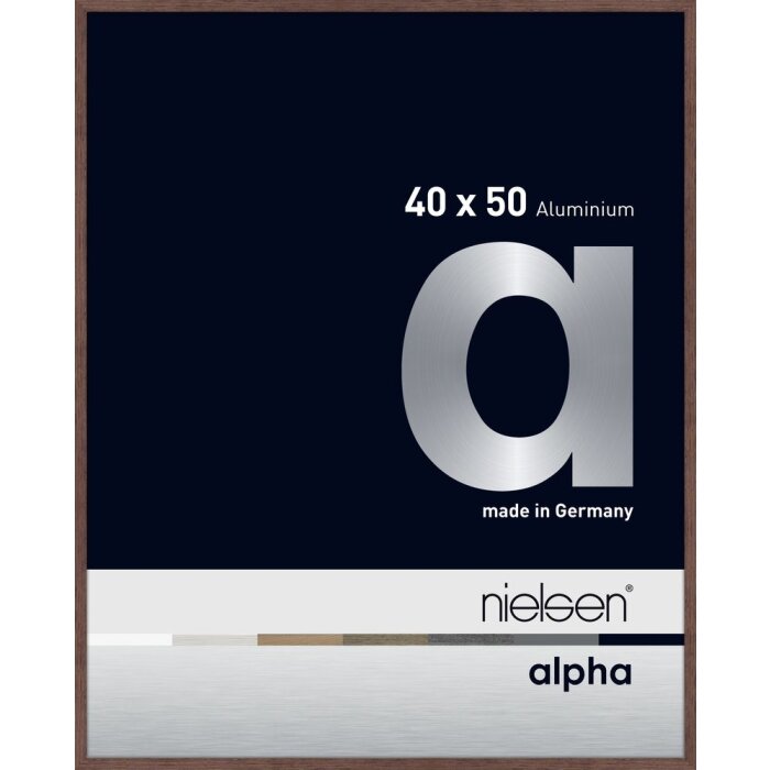 Nielsen алюминиевая фоторамка Альфа 40x50 см венге светлый