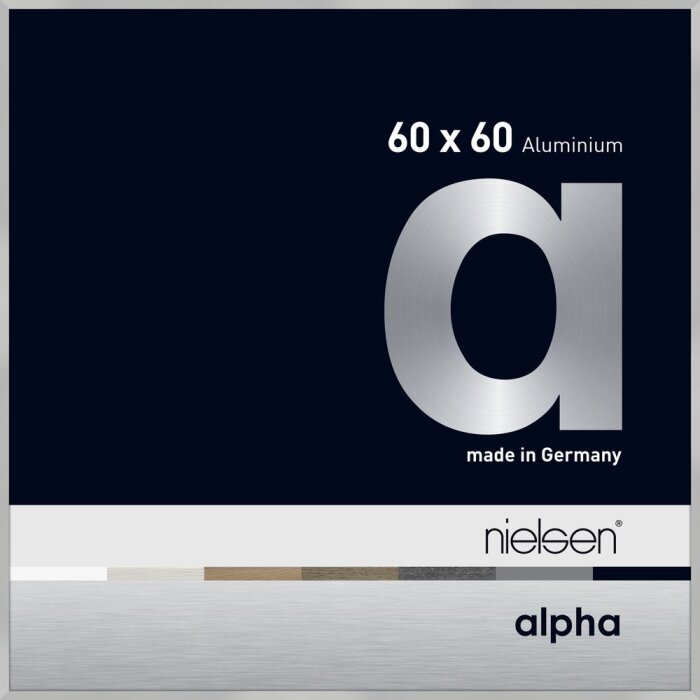 Алюмінієва фоторамка Nielsen Alpha 60x60 см сріблясто-матова