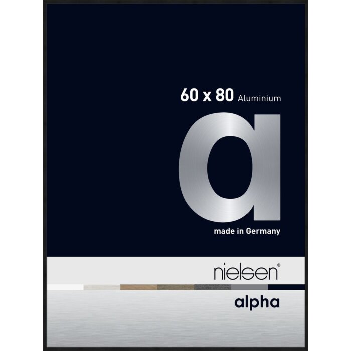 Алюмінієва фоторамка Nielsen Alpha 60x80 см анодована чорна матова