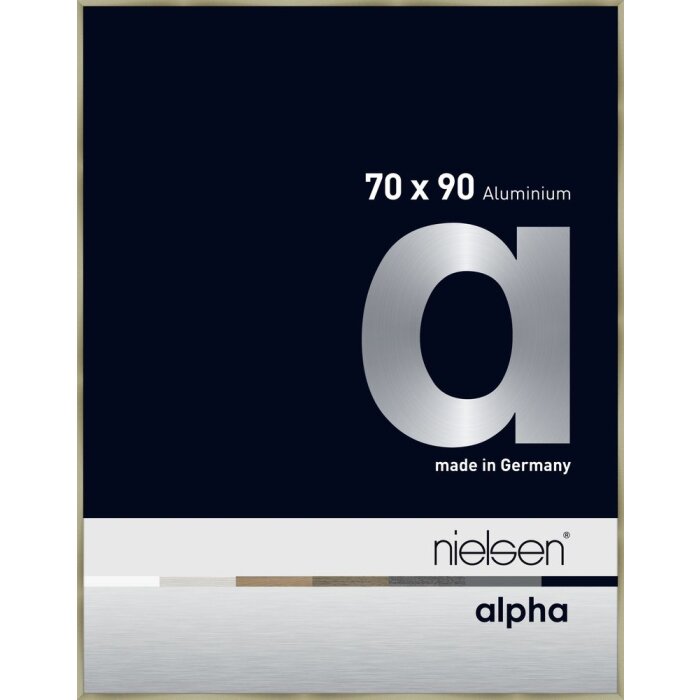 Алюмінієва фоторамка Nielsen Alpha 70x90 см з матової нержавіючої сталі