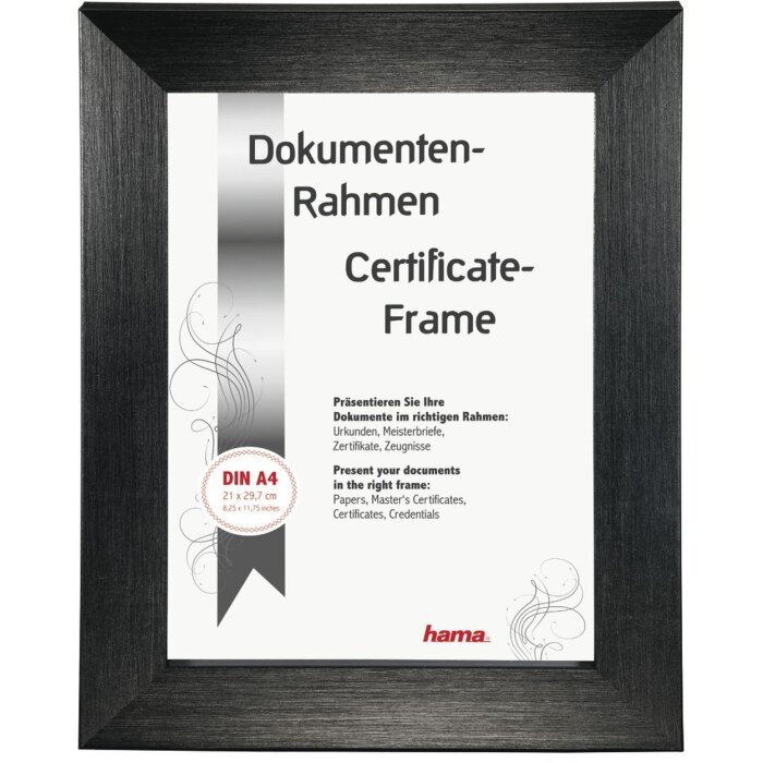 Пластикова рамка Париж 21x30 см чорна