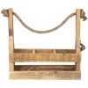 Прямокутна підставка для пляшок Clayre & Eef 6H1882 32x11x32 см з коричневого дерева