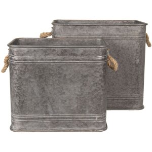 Декоративне залізне відро (2 шт.) 44x26x39 - 38x22x33 см...