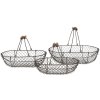 Кошики (3 шт.) 38x22x10 - 32x18x9 - 29x15x8 см Clayre & Eef 6Y3772