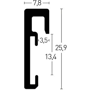 Nielsen алюминиевая фоторамка Alpha TCSC 30x30 см темно-серая глянцевая