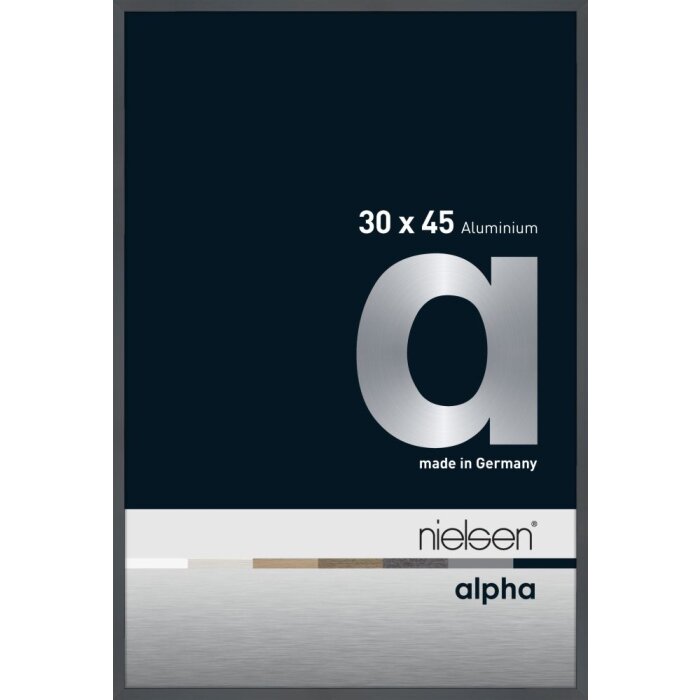 Алюмінієва фоторамка Nielsen Alpha TCSC 30x45 см темно-сіра глянцева