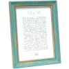 Деревянная рамка S46TG бирюзовая 13x18 см
