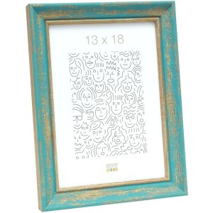 Деревянная рамка S46TG бирюзовая 20x30 см