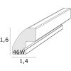 Рамка пластикова S46WG білий край натуральний 10x15 см