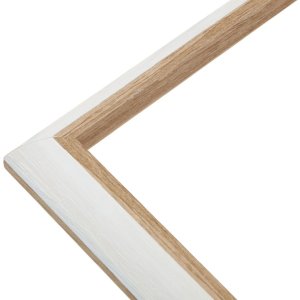 Пластикова рамка S46WG біла натуральна кромка 30x40 см