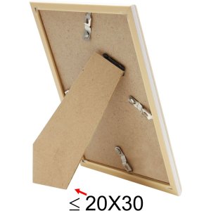 Пластиковая рамка S46WG натуральный светлый кант белый 18x24 см