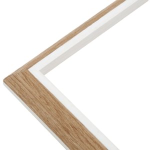 Пластиковая рамка S46WG натуральный край белый 20x30 см