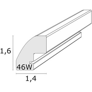 Пластиковая рамка S46WG натуральный край белый 20x30 см