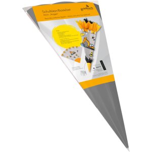 Набір для виготовлення шкільних конусів Goldbuch 3D з гофрованого картону, мотив екскаватора 68 см для початкових класів