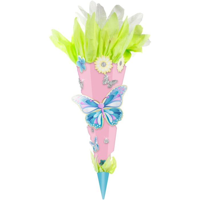 Набір для виготовлення шкільних конусів Goldbuch з гофрованого картону метелики 68 см