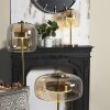 Clayre & Eef 6GL2992 Держатель для чайных ламп стеклянный серый круглый 8x10 см