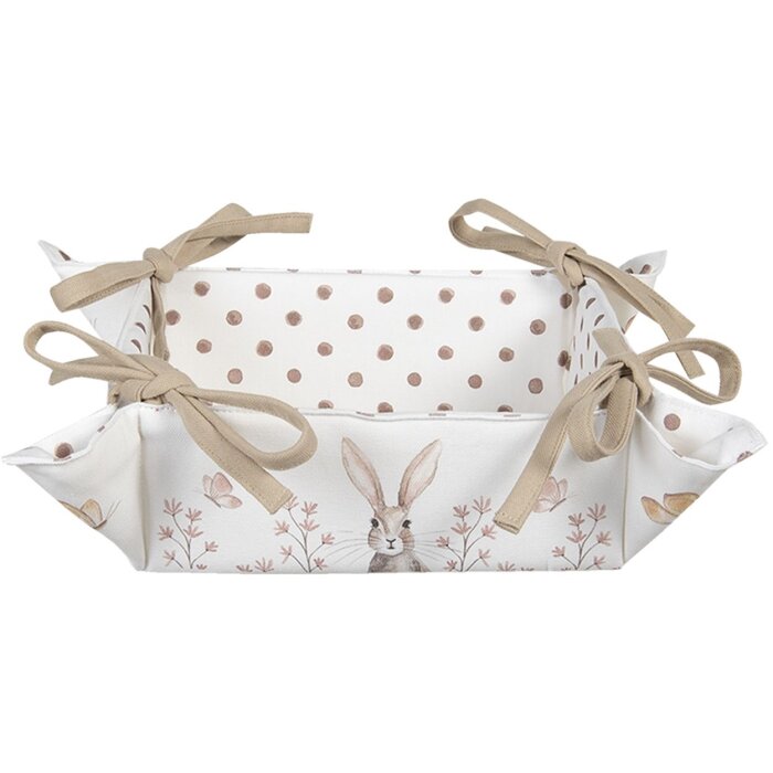 Кошик для хліба 35x35x8 см бежевий REB47