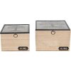 Деревяна коробка 18x18x12 - 15x15x11 см (2 шт.) коричнева 6H1936