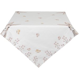Clayre & Eef REB01 Скатерть 100x100 см бежевый кролик