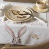 Clayre & Eef REB01 Скатертина 100x100 см бежевий кролик