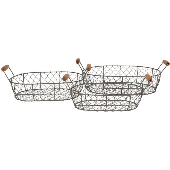 Кошик (набір з 2) 42x27x15 - 38x23x14 - 34x19x13 см коричневий 6Y3769