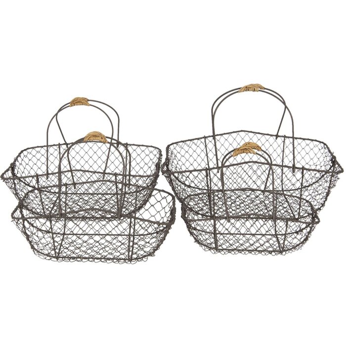 Кошик (набір з 2) 38x28x36 - 34x23x32 - 31x20x27 - 27x17x24 см коричневий 6Y3775