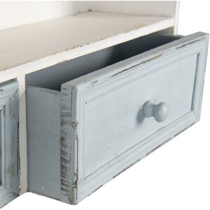 Настенная полка Clayre & Eef 56x13x60 см белая 5H0465