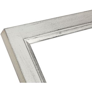 Деревяна рамка S42L срібляста 18x24 см преміум-скло
