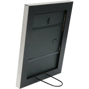 Деревяна рамка S42L срібляста 18x24 см преміум-скло