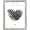 Деревяна рамка S42L срібляста 18x24 см преміум-скло