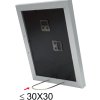 Деревяна рамка S66KD1 срібляста 30x30 см з паспарту