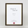 Эффектная деревянная рамка профиль 21 орех коричневый 10х10 см обычное стекло