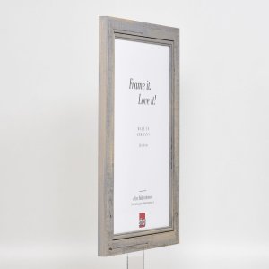 Ефектна рамка для фото з масиву дерева 2240 сіра 10x15 см, музейне скло