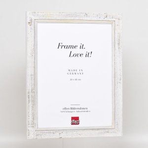 Эффектная фоторамка из массива дерева 2240 белая 10,5x14,8 см музейное стекло