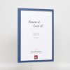 Эффектная деревянная рамка профиль 35 синий 13x13 см обычное стекло + разделитель