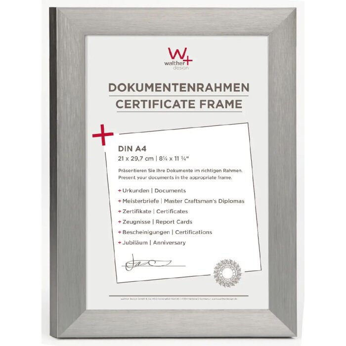 Алюмінієва рамка ALULINE - 21x29,7 см - сталь DIN A4