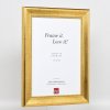 Эффектная деревянная рамка профиль 95 золото 13x13 см акриловое стекло