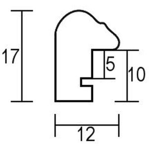 Эффектная деревянная рамка профиль 23 красный 13x18 см антибликовое стекло