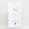 Эффектная рама из массива дерева профиль 30 белый 13x18 см антибликовое стекло