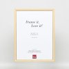 Эффектная рамка из массива дерева профиль 25 желтый 13x18 см музейное стекло