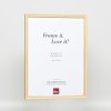 Эффектная рамка из массива дерева профиль 25 желтый 13x18 см музейное стекло