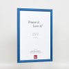 Эффектная деревянная рамка профиль 89 синий 13x18 см музейное стекло