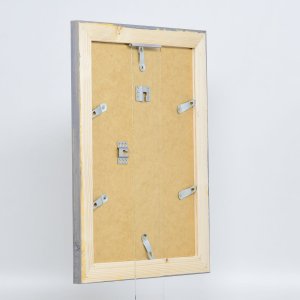 Рамка для картини з масиву дерева з ефектом 2240 сіра 13x18 см, музейне скло