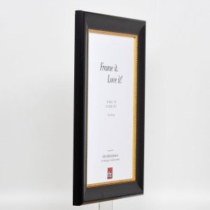 Эффектная деревянная рамка профиль 95 черный 13x18 см антибликовое стекло