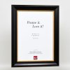 Эффектная деревянная рамка профиль 95 черный 13x18 см антибликовое стекло