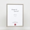 Эффектная рама из массива дерева профиль 25 серый 14,8x21 см антибликовое стекло