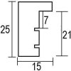 Эффектная деревянная рамка профиль 35 белый 15x20 см акриловое стекло