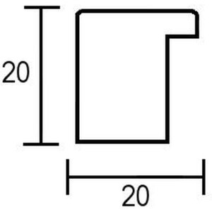 Деревянная рама Top Cube 18x24 см красное обычное стекло